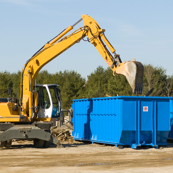 are there any restrictions on where a residential dumpster can be placed in Denning